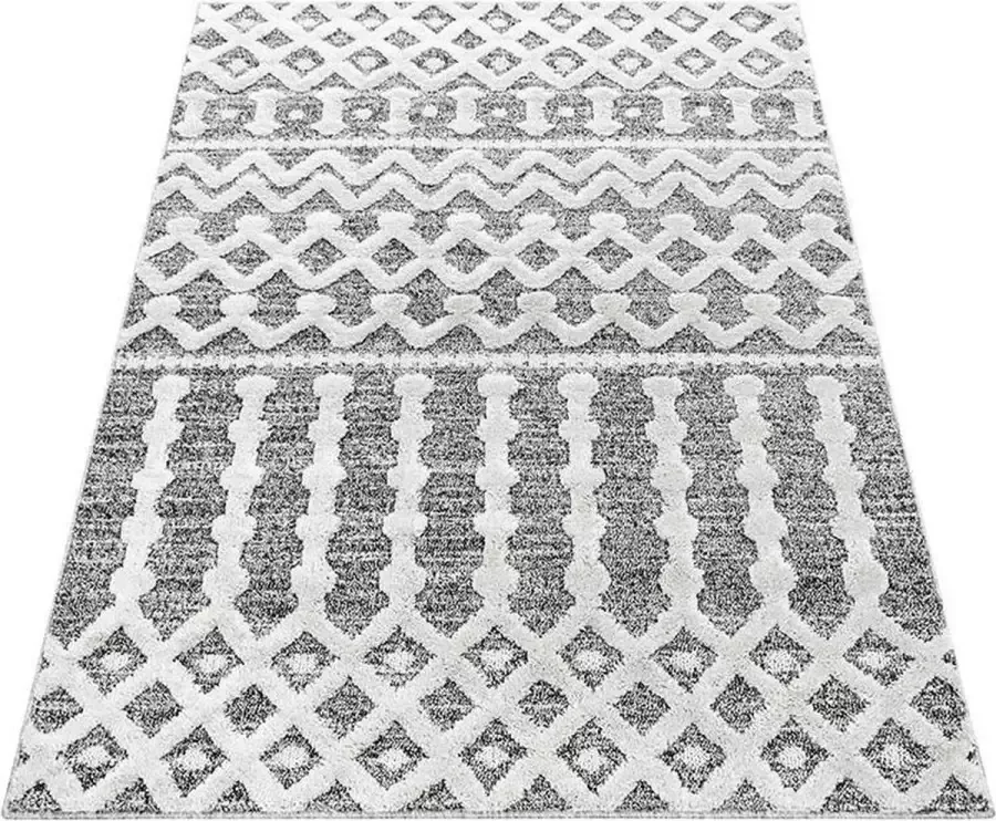 Adana Carpets Scandinavisch vloerkleed Pitea Knot Grijs Creme 140x200cm - Foto 6