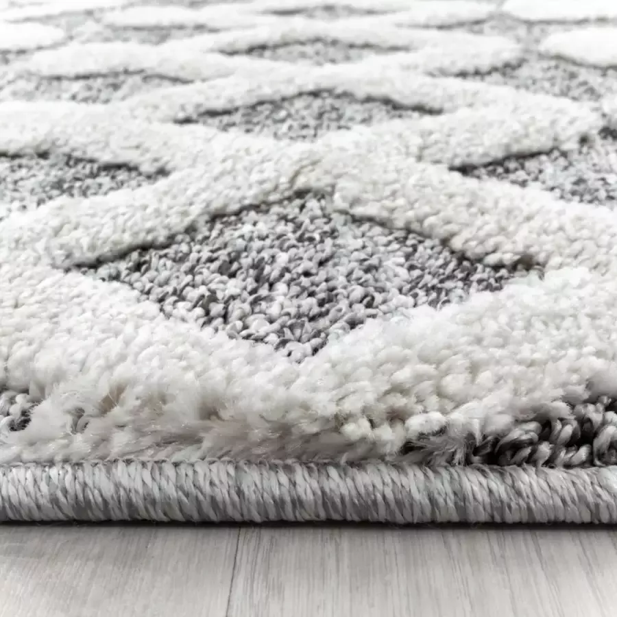Adana Carpets Scandinavisch vloerkleed Pitea Knot Grijs Creme 120x170cm (4710)