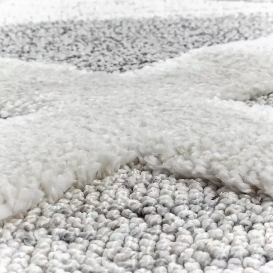Adana Carpets Scandinavisch vloerkleed Pitea Lines Grijs Creme 80x150cm (4709)