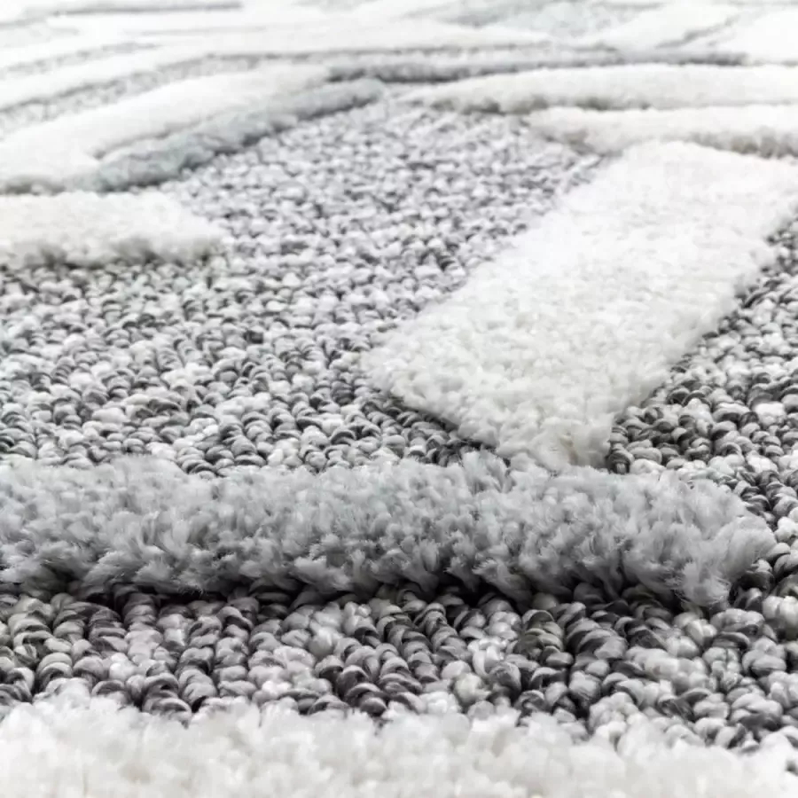 Adana Carpets Scandinavisch vloerkleed Pitea Panel Grijs Creme 120x170cm (4705)