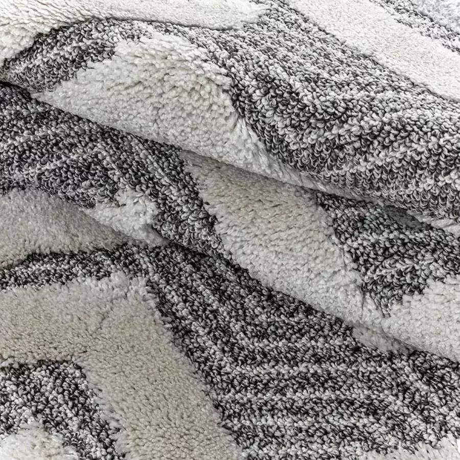 Ayyildiz Hoogpolig vloerkleed Berberdesign grijs vloerkleed voor de woonkamer jute achterkant afmeting: 60 x 110 cm - Foto 3