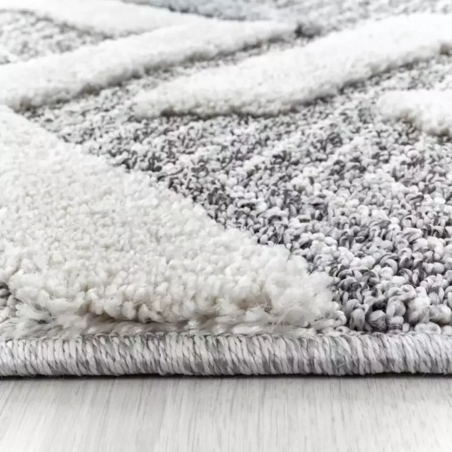 Adana Carpets Scandinavisch vloerkleed Pitea Panel Grijs Creme 160x230cm (4705)