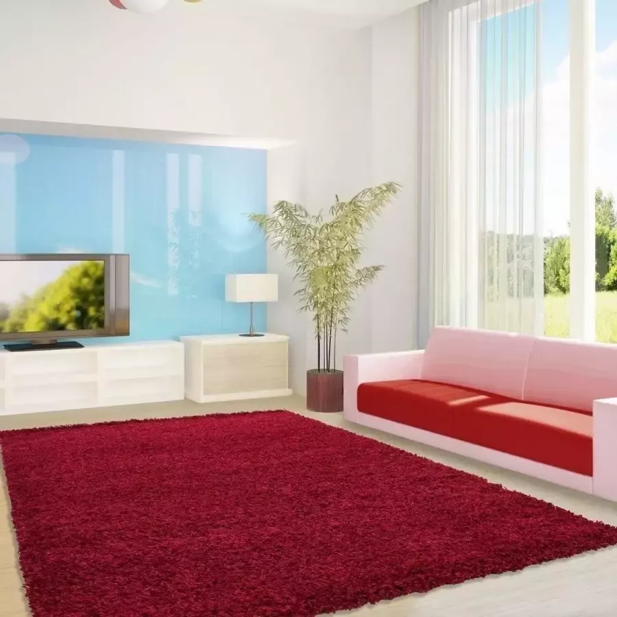 Adana Carpets Vloerkleed Life Shaggy Rood (1 60x2 30) Cm
