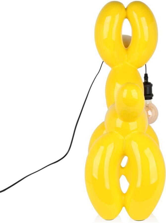 ADM Balloon Dog' Earth lamp with Pop Art sculpture in lacquered resin Yellow H62 cm