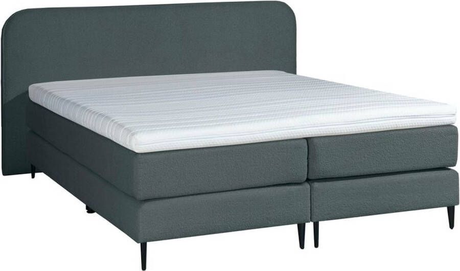 Adore Slaapcomfort Adore Bouclé Boxspring Antraciet 140x210