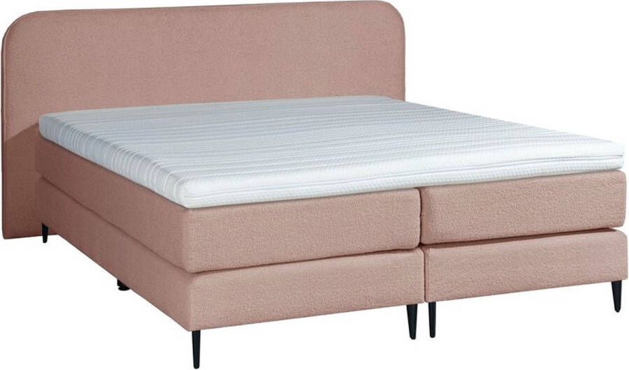 Adore Slaapcomfort Adore Bouclé Boxspring Oud Roze 140x210