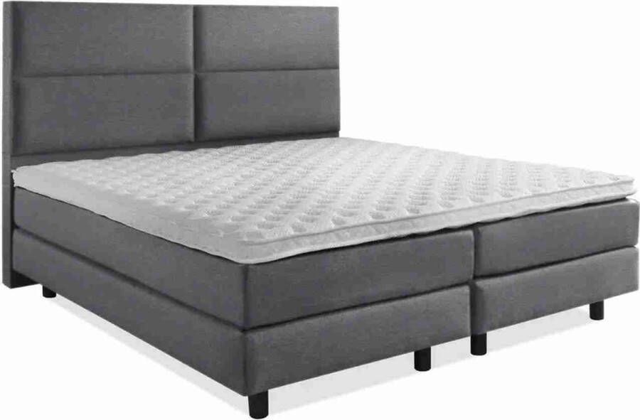 Adore Slaapcomfort Adore Boxspring Rhodos Pocketvering Luxe Complete Set Antraciet 160 x 210 cm