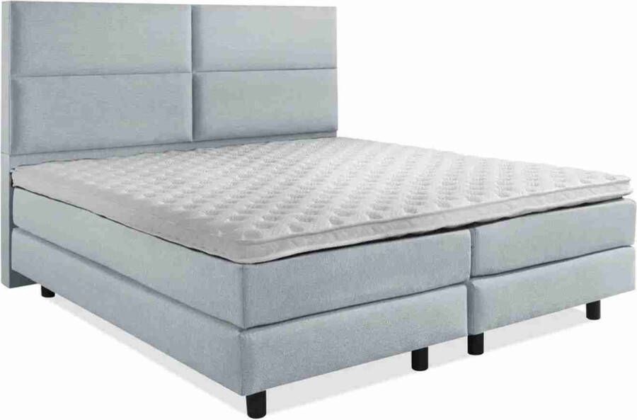 Adore Slaapcomfort Adore Boxspring Rhodos Pocketvering Luxe Complete Set Blauw 140 x 200 cm