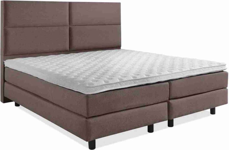 Adore Slaapcomfort Adore Boxspring Rhodos Pocketvering Luxe Complete Set Bruin 140 x 220 cm
