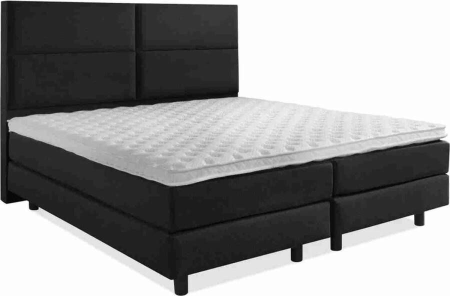Adore Slaapcomfort Adore Boxspring Rhodos Pocketvering Luxe Complete Set Zwart 140 x 220 cm
