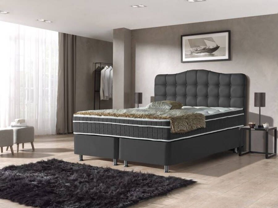 Adore Slaapcomfort Adore Dream Opberg Boxspring Marrakech 140x200 Zwart Hybrid top