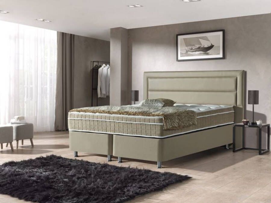 Adore Slaapcomfort Adore Dream Opberg Boxspring Saint Tropez 160x200 Beige Hybrid top