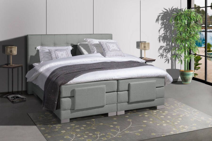 Adore Slaapcomfort Adore Elektrische Boxspring Nauplion Complete set Grijs 160 x 200 cm - Foto 1