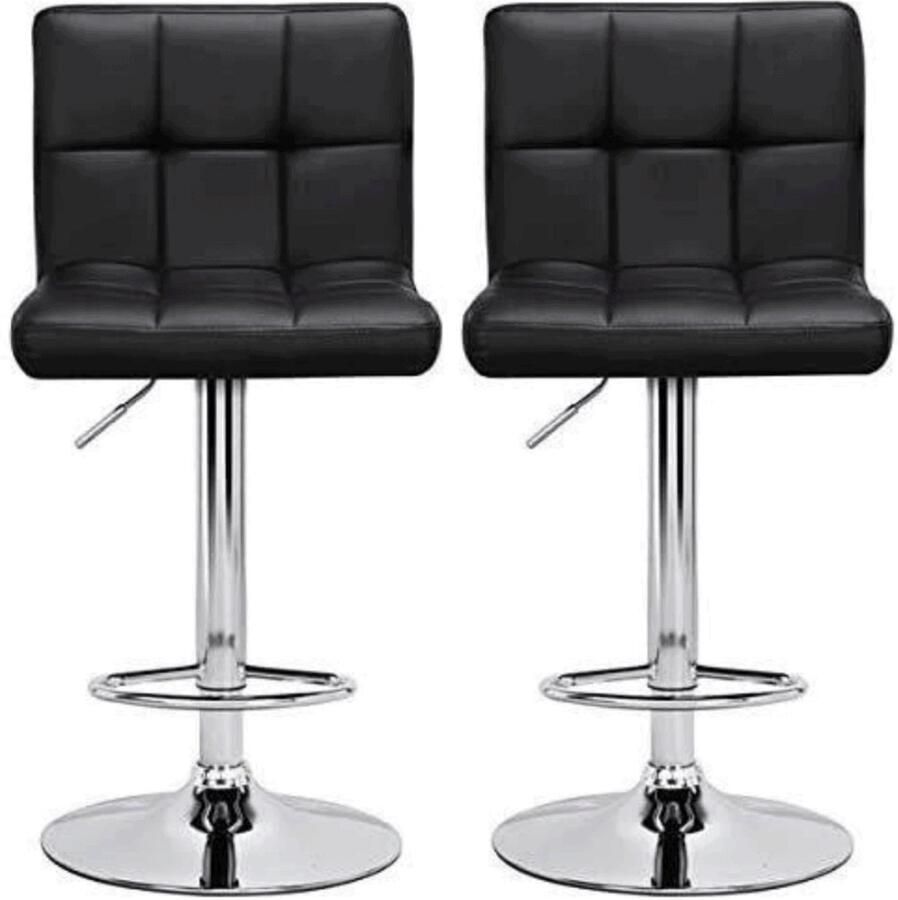 Aemely Barkruk 'Jaxx' PU (2stk.) zwart chroom