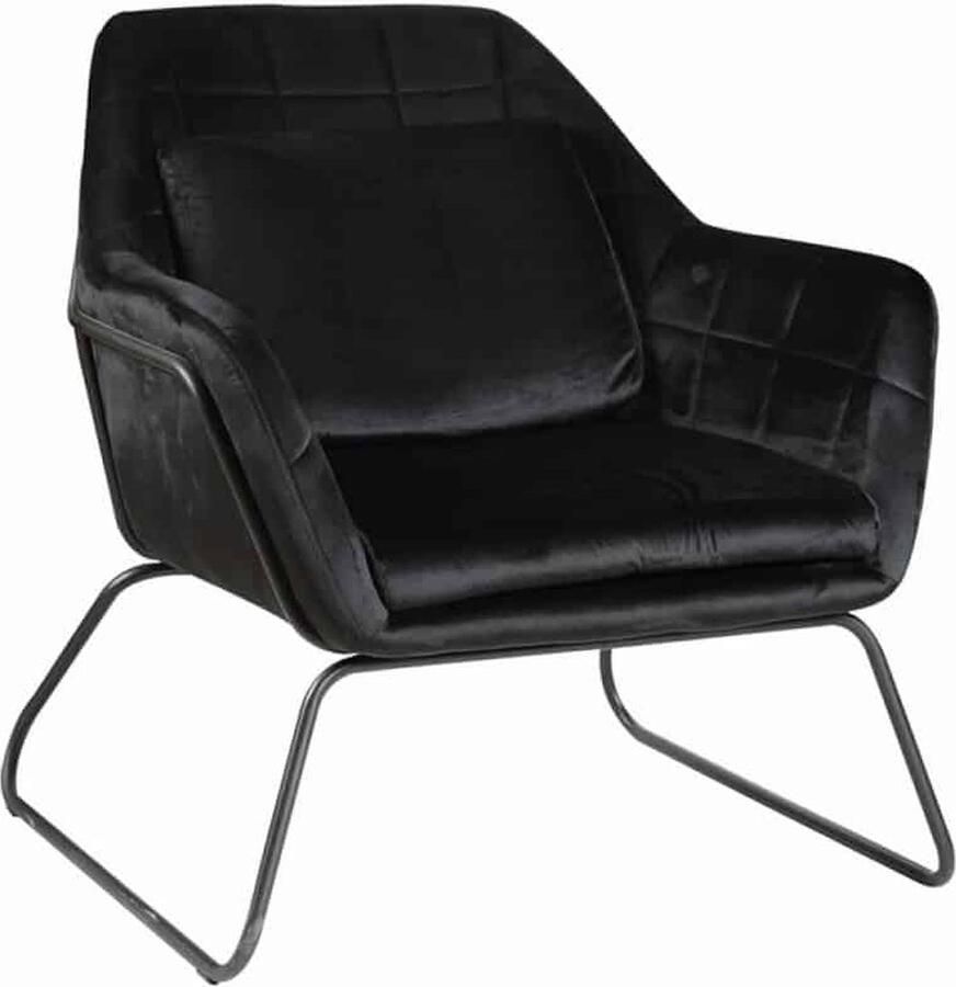 Aemely Fauteuil Joy Zwart velours