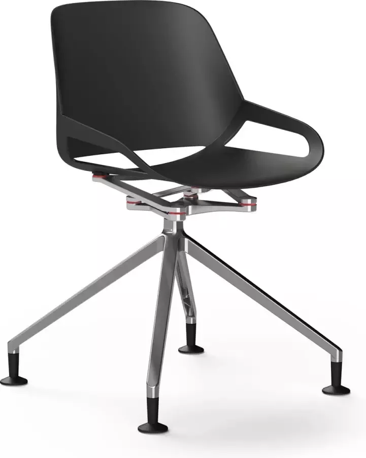 Aeris Numo voetkruis met gliders high gloss polished cinematics: high gloss polished seat shell: black