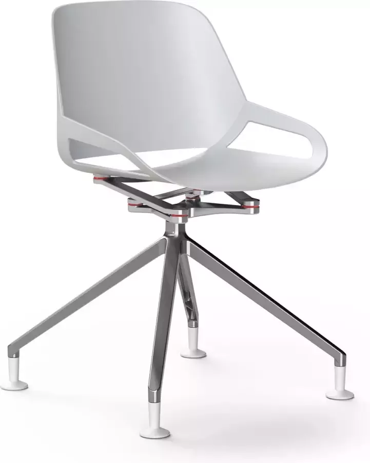 Aeris Numo voetkruis met gliders high gloss polished cinematics: high gloss polished seat shell: white