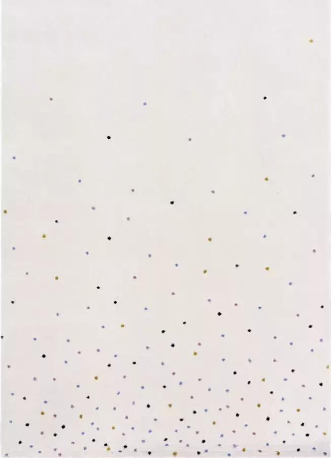 AFK Living AFKLiving Vloerkleed kinderkamer 'Confettis TAP64MS' Wit Blauw Rood 80x150 cm