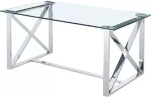 AHwonen.nl Eettafel Claire Zilver 160cm