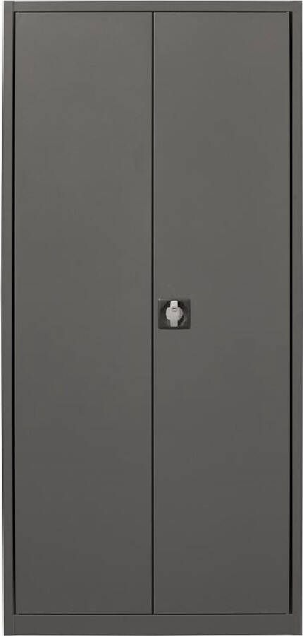 Ailem B.V. METALEN Archiefkast Kantoorkast 195 x 92 x 42 Donker Grijs Metalen kast Met slot- 2 deuren staal draaideurkast kantoorkast garage kast RAL 7016