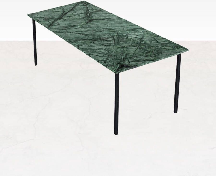 Aime Té Marmeren Eettafel India Green (4-poot) 200 x 90 cm Glanzend