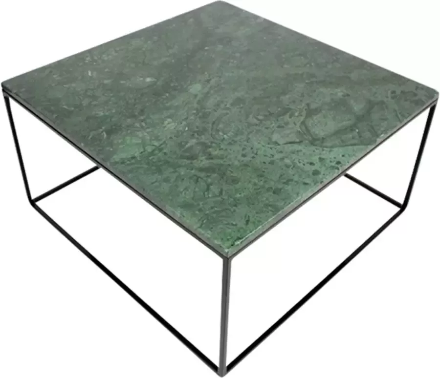 Aime Té Marmeren Salontafel Vierkant India Green 100 x 100 cm Glanzend