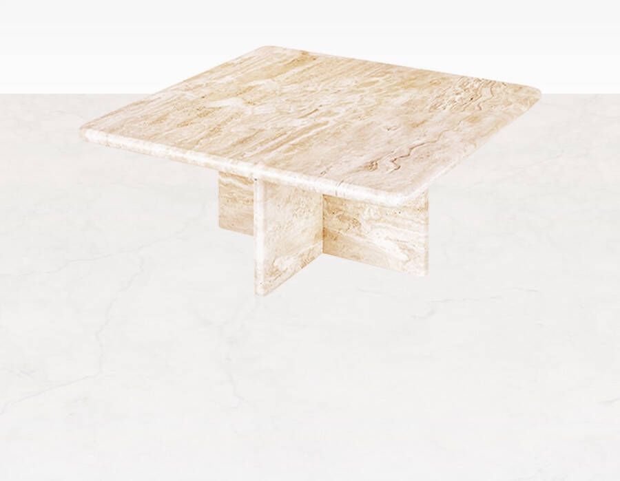 Aime Té Travertin Salontafel Vierkant 80 x 80 x 33