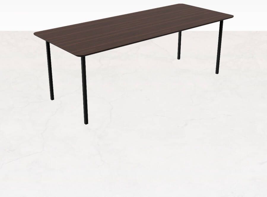 Aime Té Walnoot Eettafel Rechthoek (4-poot) 280 x 90 x 76