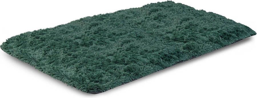 Aio Pluche tapijt korte pool antislip Groen 120x160cm