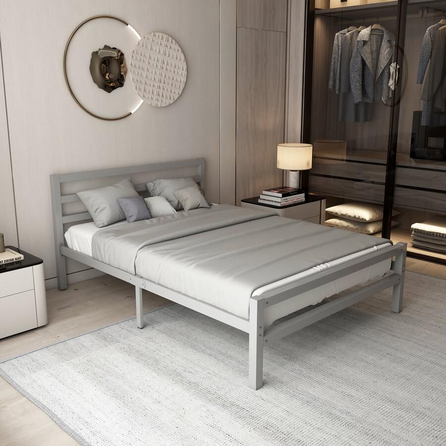 AirSleeperz heavy duty metalen bedframe Burhara Kleur grijs Afmeting 140x200 cm Voor 2 personen Draagkracht 600 kg