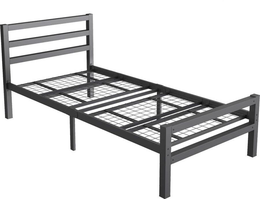 AirSleeperz heavy duty metalen bedframe Burhara Black 90x200 cm 1 persoons Binnen 15 minuten te installeren Draagkracht 350 kg - Foto 2