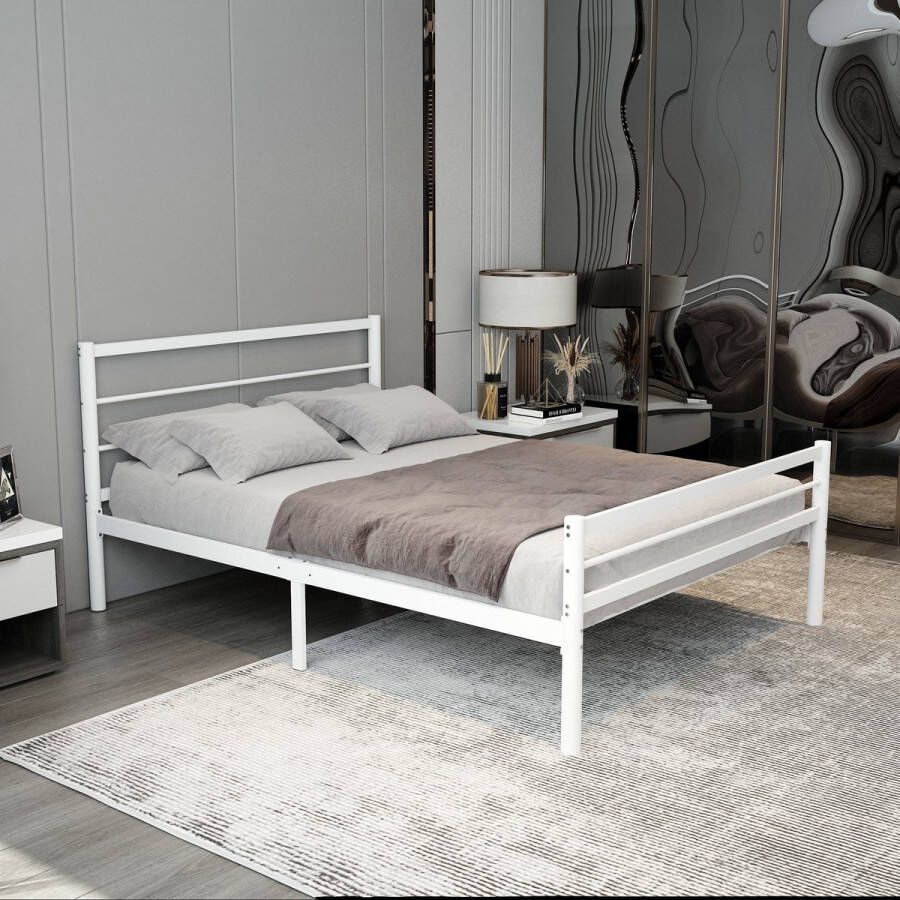 AirSleeperz heavy duty metalen bedframe Chester Kleur wit Afmeting 140x200 cm Voor 2 personen Draagkracht 600 kg - Foto 2