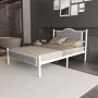 AirSleeperz heavy duty metalen bedframe Milan Kleur wit grijs Afmeting 140x200 cm 2 persoons Draagkracht 600 kg - Thumbnail 1