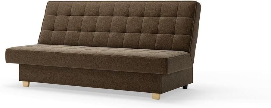 AJE Meubles B.V. Moderne 3-zits slaapbank met slaapfunctie en warme lichtbruine kleur – Slaapbank Belfi Lichtbruin (Twist 06)