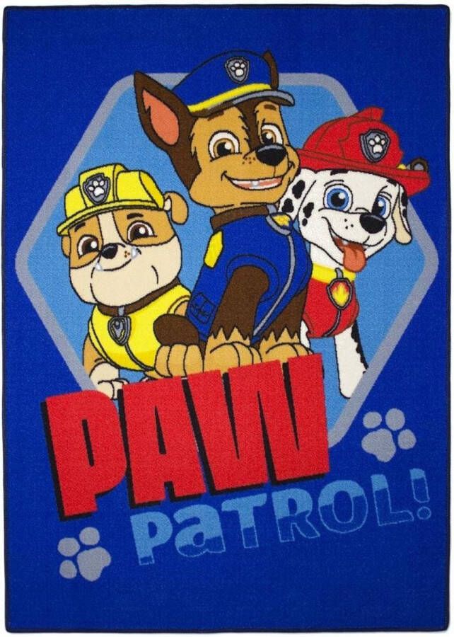 Leen Bakker Vloerkleed Paw Patrol Ready blauw 95x133 cm