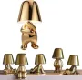 A.K.A. Toby Brother 03 Bureaulamp led dimbaar industrieel goud – lampje woonkamer oplaadbare tafellamp slaapkamer nachtlampje volwassenen – Touch - Thumbnail 1