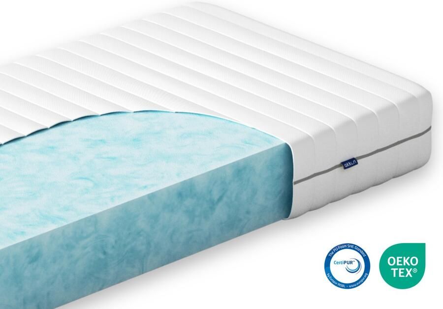 Akkon Hybrid Matras 90x200 cm 15 cm dik Koudschuim HR45 Afneembare tijk Premium Comfort Afritsbaar en wasbaar 90 x 200 cm Kwaliteitsmatras - Foto 2