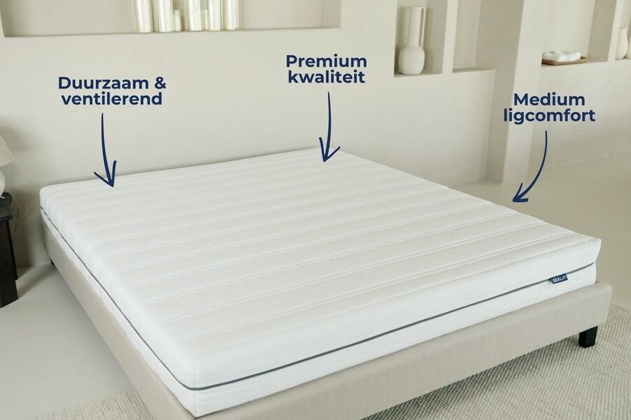 Akkon Hybrid Matras 90x190 14 cm dik Koudschuim HR45 90 x 190 cm Kwaliteitsmatras - Foto 3