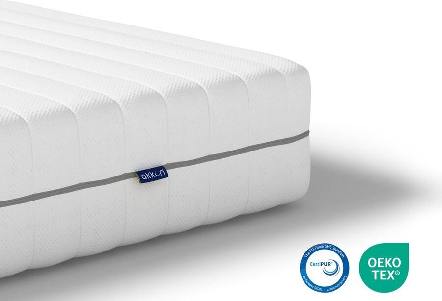 Akkon Koudschuim HR45 90x200 cm 14 cm dik Afritsbaar en wasbaar 90 x 200 cm matras Premium Kwaliteit - Foto 2