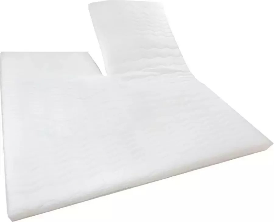 Akkon Matrassen Split topdekmatras 180x200 Topper Koudschuim HR45 6 cm dik Voor elektrisch verstelbaar