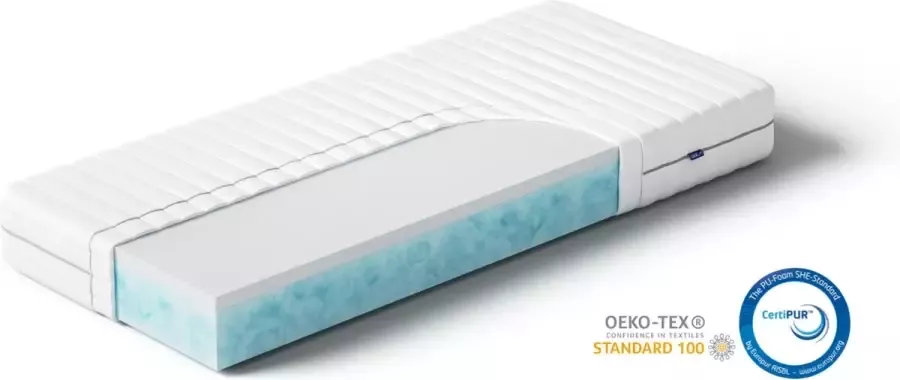 Akkon NASA Hybrid Foam Matras 140x190 21 cm dik Traagschuim en Koudschuim HR50 5 jaar garantie!