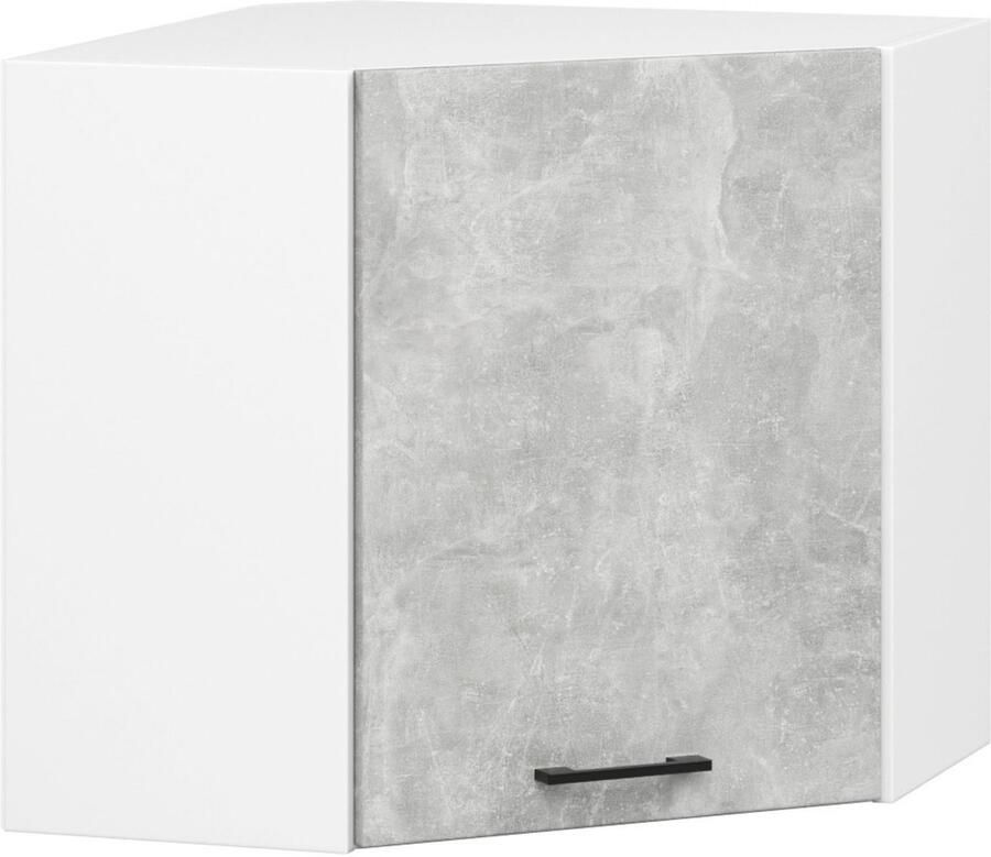 Akord Hoek Keukenkast modulaire OLIWIA W60 60 Hangkast Bovenkast Furniture Factory Wit – Beton Grijs 60 x 58 x 30 cm