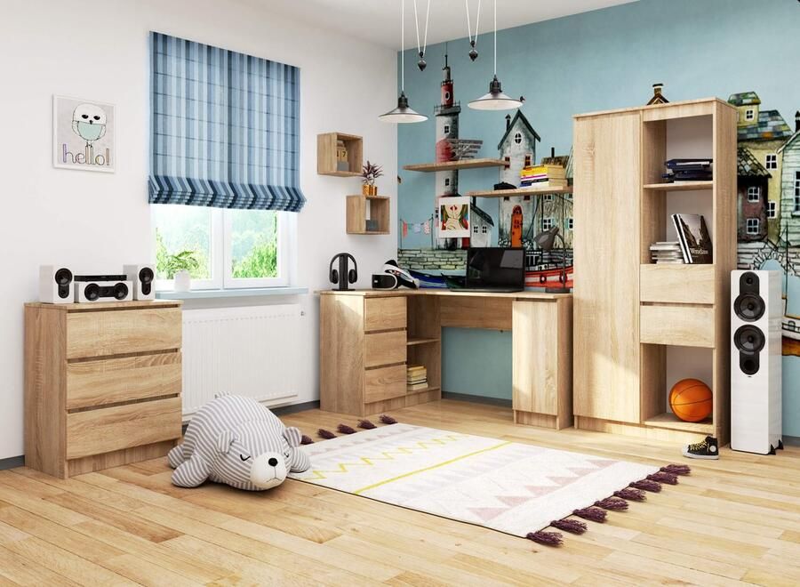 Akord Hoekbureau Links B20 Computerbureau Computer Tafel Bureautafel Links Sonoma Eik 155 x 77 x 85 cm