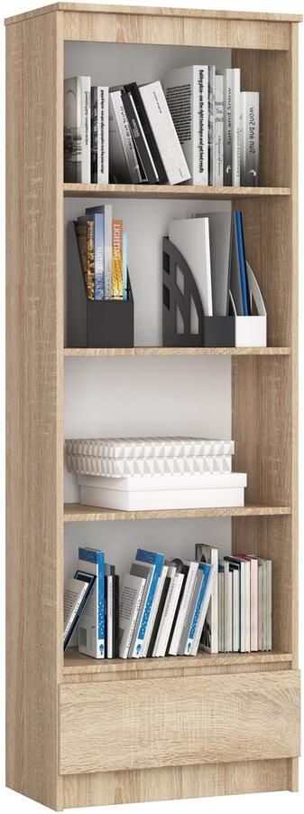 Akord Kantoorkast R60 met 4 Planken en 1 Lade Furniture Factory Sonoma Eik 60 x 180 x 35 cm