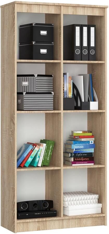 Akord Kantoorkast R80 met 8 Planken Furniture Factory Sonoma Eik 80 x 180 x 35 cm