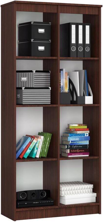 Akord Kantoorkast R80 met 8 Planken Furniture Factory Venge 80 x 180 x 35 cm