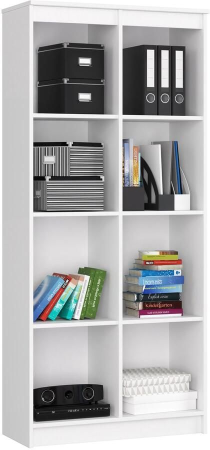 Akord Kantoorkast R80 met 8 Planken Furniture Factory Wit 80 x 180 x 35 cm