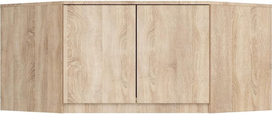 Akord Kastopzetstuk S100 Sonoma Eiken Dubbele Deuren 3 Planken 100cm Brede Zelfmontageunit