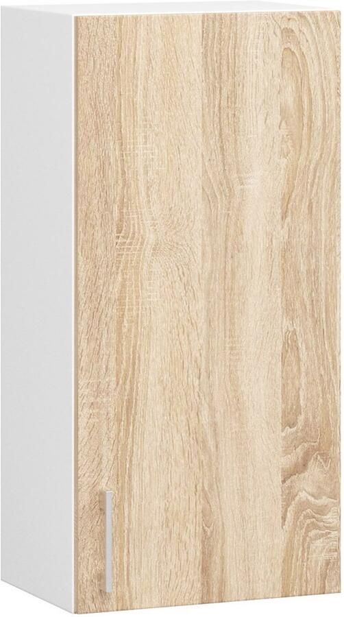 Akord Keukenkast modulaire LIMA W40 met 1 Deur Hangkast Bovenkast Furniture Factory Wit Sonoma Eik 40 x 72 x 30 5 cm