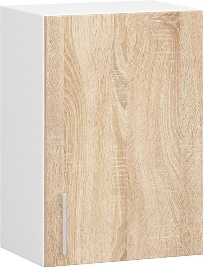 Akord Keukenkast modulaire LIMA W40 met 1 Deur Hangkast Bovenkast Furniture Factory Wit Sonoma Eik 40 x 58 x 30 5 cm
